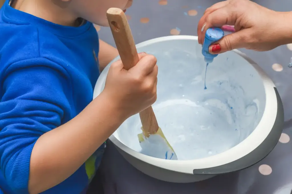 Kids Activity Of Making Slime 