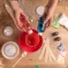 Monsters and Mess, Kids Hands Making Slime Toy At Home