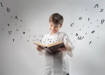 Kid Reading the Alphabet Books