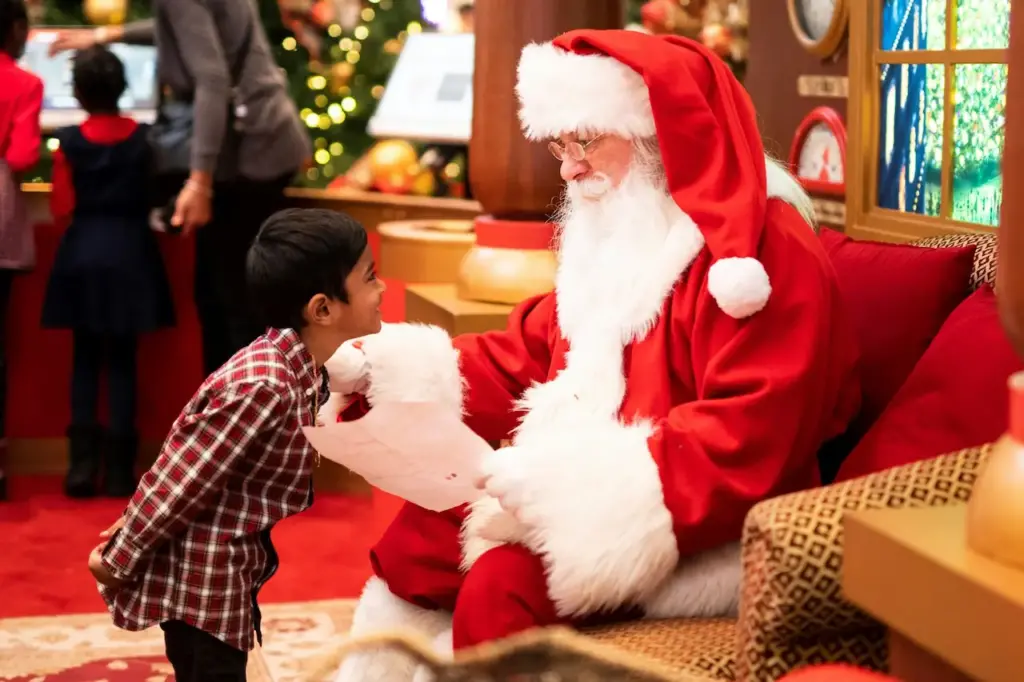 Kid Wih Santa. Christmas Stories 