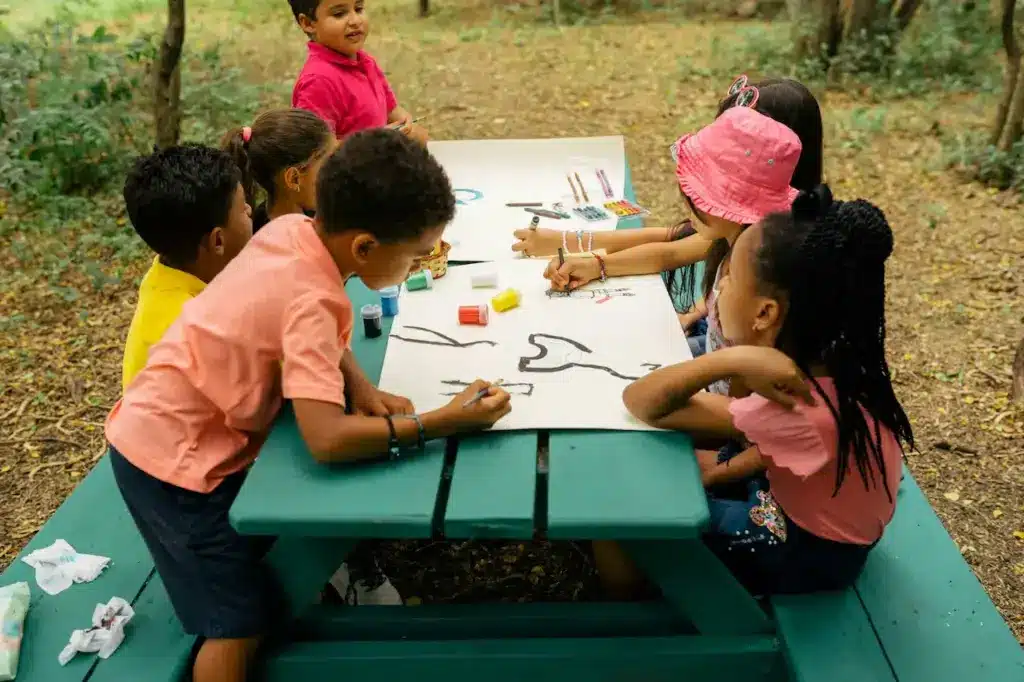 Kids Playing on the Back Space 